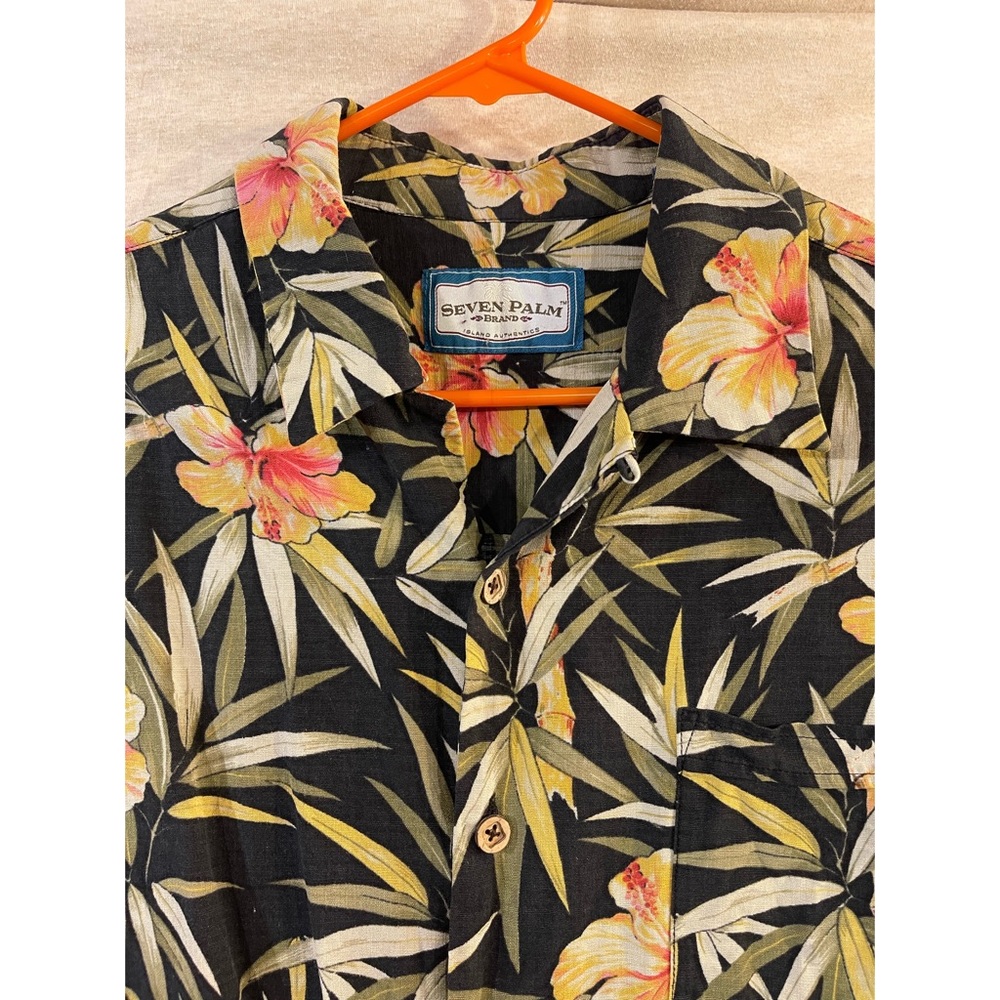 Seven Palm Hawaiin Shirt Button Up